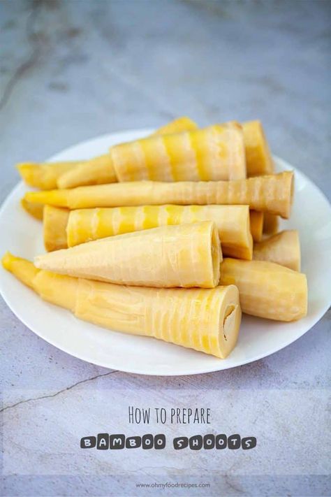 Fresh Bamboo Shoot Recipe, Bamboo Recipes, Bamboo Recipe, Chinese Sticky Rice, Korean Glass Noodles, Pickled Mustard Greens, Asian Dish, Chinese Bbq Pork, Bamboo Shoot