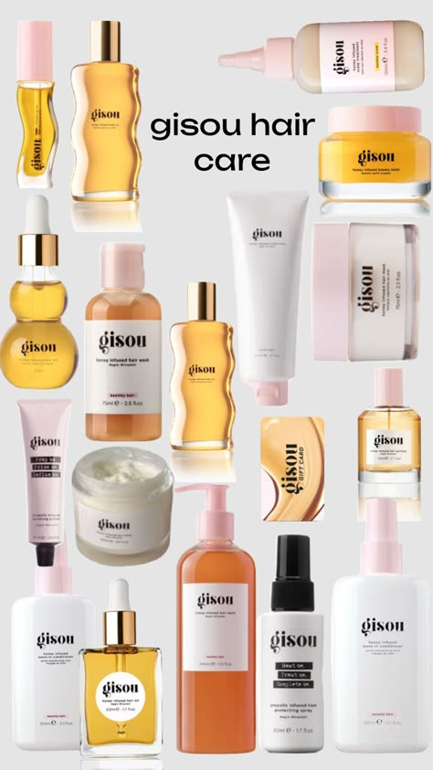 Skin Care Gisou, Hair Products Gisou, Gisou Hair Care Set, Hair Care Gisou, Gisou Products Aesthetic, Gisou Hair Set, Gisuo Products, Gisou Hair Products, Hair Care Wishlist