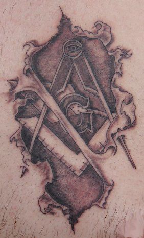 Some More Masonic Tattoos Masonic Tattoos Freemasonry, Freemason Tattoo, Masonic Tattoos, Freemasonry Symbols, Freemason Symbol, Horse Tattoo Design, Masonic Art, Aquarius Tattoo, Masonic Symbols