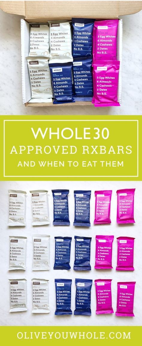 These Whole30 approved RXBars make a healthy snack on the go or when you crave a clean eating treat. | whole30 | whole30 snacks | easy whole30 snacks | healthy snacks | snacks on the go || Olive You Whole #whole30 #snacks January Whole30, Rx Bars, The Whole 30, Whole 30 Snacks, Fruit And Nut Bars, Snacks On The Go, Sea Salt Chocolate, Clean Eating Lifestyle, Paleo Recipes Breakfast