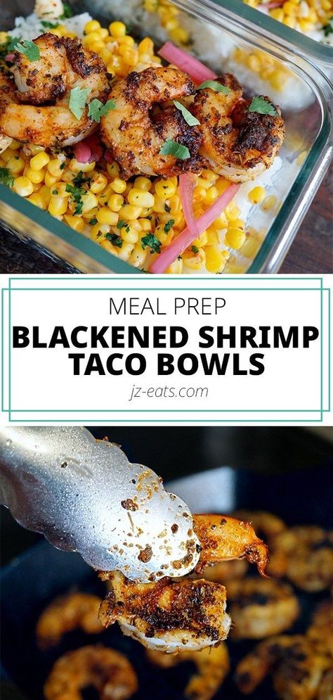 Meal Prep Caribbean, Blackened Shrimp Taco, Slaw For Fish Tacos, The Blackening, Blackening Seasoning, Tuesday Recipes, Shrimp Taco, Blackened Shrimp, Meal Prep Plans