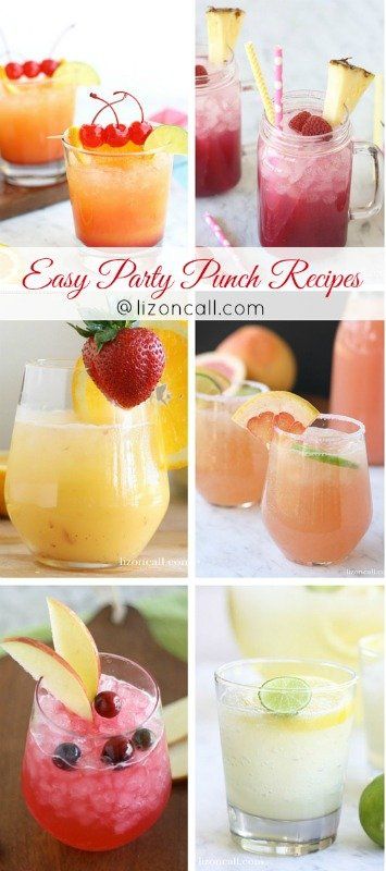 Easy Party Punch Recipes, Summer Party Punch, Pink Party Punch, Wedding Punch Recipes, Summer Punch Recipes, Party Punch Alcohol, Pink Party Punches, Punch Recipes For Kids, Party Punch Recipe