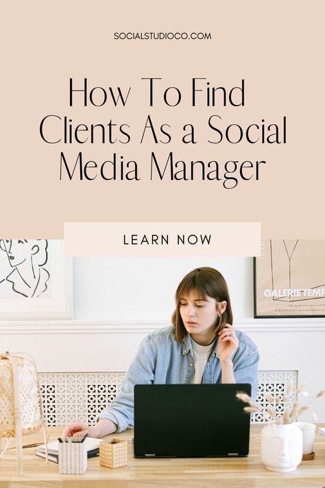 In the past, choosing to freelance as a social media manager was a bold and brave step. Freelancers had no guarantee of finding freelance clients. Today, many businesses choose to work with freelance social media managers, and finding them has become a lot easier. This blog will show you how you can find and attract freelance clients for your freelance social media projects. How To Get Clients As A Social Media Manager, Social Media Freelancer, Freelance Social Media Manager, Woman Successful, Social Media Strategy Template, Marketing Career, Social Media Management Business, Marketing Solved, Pinterest Manager