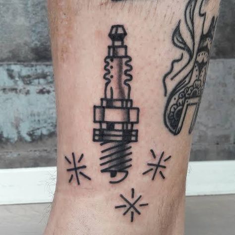 Sparkplug Tattoo, Spark Plug Tattoo, Plug Tattoo, Tattoo Idea, Tattoo Designs Men, Spark Plug, Traditional Tattoo, Tattoo Quotes, Tattoo Designs