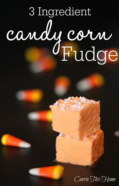 This Candy Corn Fudge is super easy to make and only calls for three ingredients!  Tasty, easy and inexpensive?  What more could you want? Decorating Ideas For Halloween, Oh Fudge, Halloween Party Ideas, Homemade Candies, Fudge Recipes, Halloween Recipes, 3 Ingredient, Tasty Treats, Candy Recipes