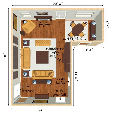 The living room dining room combo is a common floor plan for many average-sized houses. But it can be a bit tricky to figure out the best furniture arrangement for this room interior design, especially if you don’t have a […] The post L-Shaped Living Room Layout Ideas: How To Arrange Your Furniture appeared first on From House To Home. Living Room With Work Space, Office And Living Room Combo, Small Dining Living Room Combo, L Shaped Living Room Layout, L Shaped Living Room, Narrow Living, Room Layout Design, Arrange Furniture, Dining Room Layout