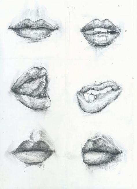 Mouth Shapes, Lips Sketch, Art Du Croquis, Lip Drawing, Desen Realist, Mouth Drawing, Couple Drawing, Drawing Hair, Lips Drawing