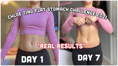 Chloe ting 2021 flat stomach challenge After Workout Drink, Flat Stomach Challenge, Chloe Ting, Glute Activation Exercises, Results Day, Glute Activation, Hiit Program, Flat Stomach, Belly Fat Workout