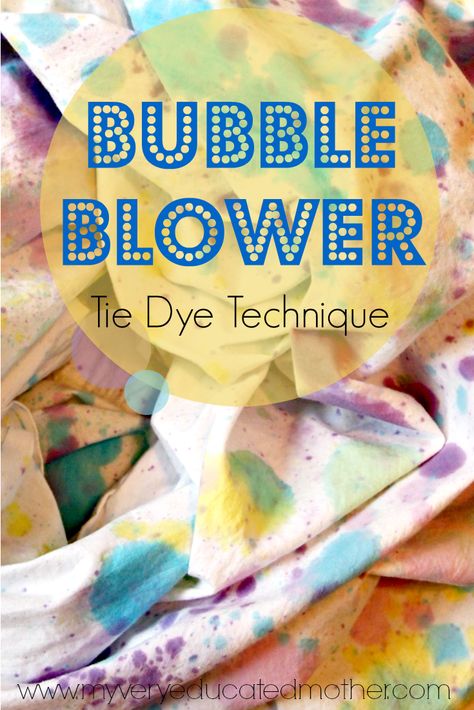 Get out your bubble blowers for some tie dye fun!! #tiedyeyoursummer ilovetocreate Tie Dye Crafts Projects, Arts And Crafts Home Decor, Tie Dye Patterns Diy, Arts And Crafts Home, Bubble Blower, Bubble Painting, Diy Tie Dye, Tie Dye Kit, Tie Dye Crafts