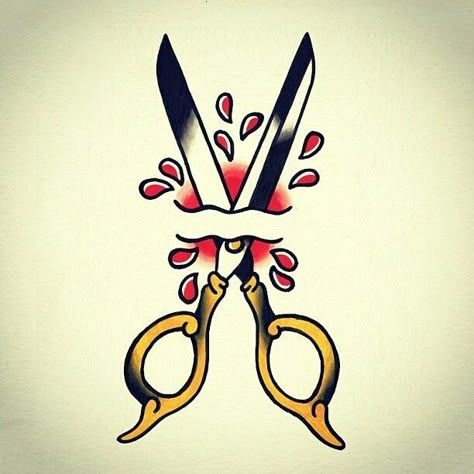 #tattoo #tattoos #inked #tattooart #tattooed #tattooideas #tattoodesign #tattooinspiration #tattoosleeve #tattooflash #inkedgirls #tattooedwomen  #InkLaughs  #TattooFails Tattoo Scissors, Hairdresser Tattoos, Traditional Tattoo Drawings, Barber Tattoo, Traditional Style Tattoo, Tattoos Mandala, Old School Tattoos, Tattoos Geometric, Old School Tattoo Designs