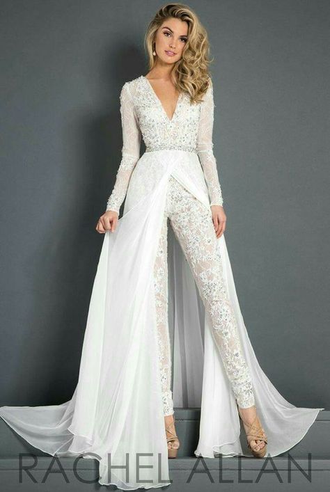 Wedding Dress Jumpsuit, Expensive Wedding Dress, Backless Bridal Gowns, Bridal Jumpsuit, Couture Wedding Gowns, Wedding Jumpsuit, Chiffon Wedding Dress, Wedding Dress Chiffon, White Gown