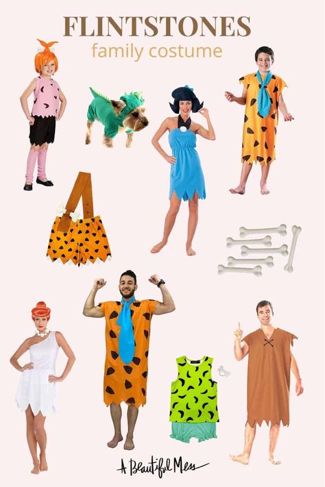 Flinstones Costume Diy, Pebbles Bam Bam Costume, Bam Bam Family Costume, Flintstone Family Costume, Flinstones Halloween Costumes Family, Bam Bam And Pebbles Costume, Bam Bam Halloween Costume, Flintstones Family Costume, The Flintstones Costumes