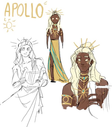 Apollo Character Design, Apollo And Hermes, Greek Character Design, Aphrodite Design, Aphrodite Hades, Apollo Fanart, Apollo And Hyacinth, Hermes And Apollo, Apollo Design