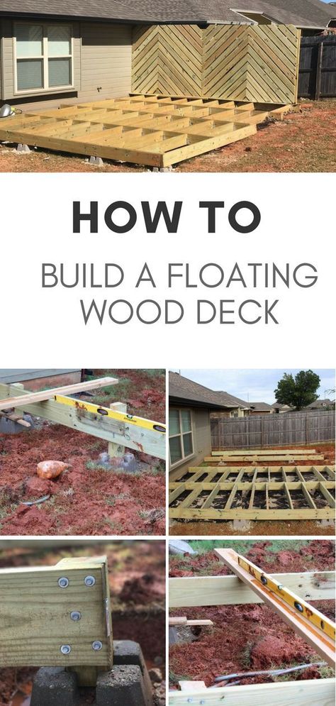 Laying Decking, Deck Building, Floating Deck, Deck Construction, Deck Projects, Deck Plans, Wood Patio, Diy Deck, Patio Makeover