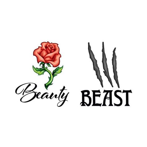 Beast Tattoo, Beauty And The Beast Tattoo, Couple Tattoos Unique Meaningful, Kitten Tattoo, Mario Tattoo, Best Couple Tattoos, Lips Art Print, Cute Couple Tattoos, Beauty And Beast