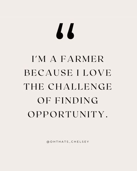 Photo by chelsey . fancy farmer on May 10, 2023. May be a graphic of magazine, poster and text that says '" I'M A FARMER BECAUSE LOVE THE CHALLENGE OF FINDING OPPORTUNITY. @OHTHATS_CHELSEY'. Cattle Ranching, Agriculture, Character Design Inspiration, Farmer, Magazine, Design Inspiration, Character Design, 10 Things