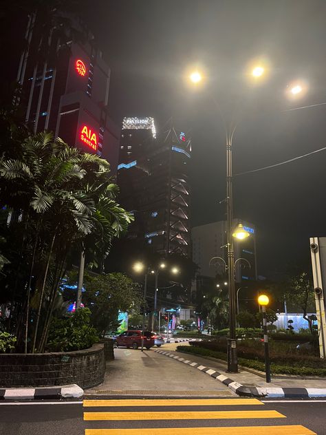 #kualalumpur #nightlife #citylights #cityscape #street Malaysia Aesthetic, Kuala Lumpur City, City Streets, Kuala Lumpur, City Lights, Night Life, Cityscape, Quick Saves