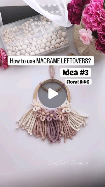 Macrame Design Tutorials, Macrame Wire, Macrame Projects Ideas, How To Do Macrame, Diy Crafts Easy At Home, Macrame Flowers, Macrame Decoration, Diy Macramé, Macrame Jewelry Tutorial