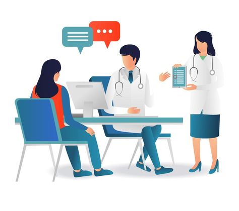 A patient consults a doctor and nurse Doctor And Nurse, Integrated Learning, Medical Consultation, Medical Careers, Medical Degree, Patient Education, Business Studies, Social Care, Tuition Fees