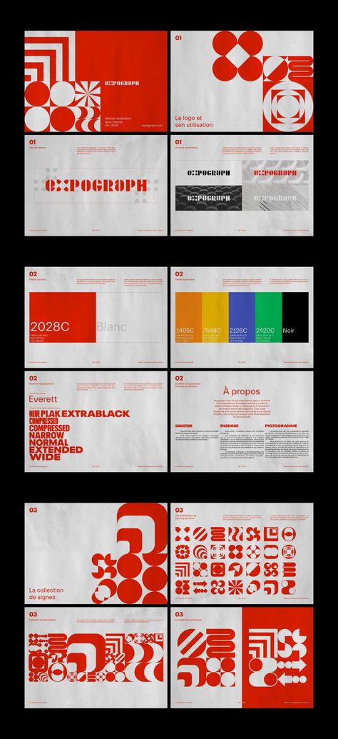 Expograph: Brand Identity & Graphic Design by Brand Brothers Brand Identity Pattern, Visual Identity Design Branding, Travel Brochure Design, Typographic Artwork, Identity Graphic Design, 포트폴리오 레이아웃, Visual Identity System, Brand Manual, Brand Symbols