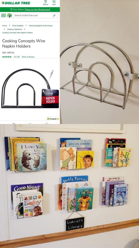 Dollar Store Bookshelf, Fun Organizing Ideas, Dollar Tree Book Storage, Dollar Store Playroom Ideas, Diy Dollar Tree Book Shelf, Diy Shelving Ideas For Bedroom, Playroom Diy Ideas, Kids Book Shelf Diy, You Organization Kids Room