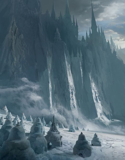 ArtStation - XeDa Ice City Ice Fantasy Art, Ice City Concept Art, Ice City Fantasy Art, Ice Kingdom Fantasy Art, Ice Landscape Fantasy Art, Ice Palace Aesthetic, Fantasy Ice Kingdom Aesthetic, Ice Palace Fantasy Art, Dnd Lore