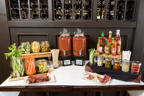 Brunch at Carbone’s Prime Caesar Bar Wedding, Poutine Bar Wedding, Caesar Bar Ideas, Caesar Bar, Poutine Bar, Brunch Items, Catering Display, Strawberry Juice, Hollandaise Sauce