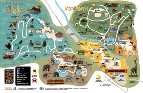 Map of the Zoo | Dallas Zoo Zoo Map, Fort Worth Zoo, Dallas Zoo, Visit Dallas, Zoo Architecture, City Zoo, Planet Coaster, Eco Hotel, Fun Adventures