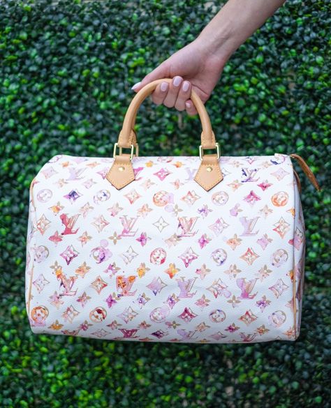 What Goes Around Comes Around’s Instagram post: “Limited edition collaboration between Richard Prince and Louis Vuitton featuring his 'Monogram Watercolor' print on the classic Speedy bag…” Louis Vuitton Watercolor, Richard Prince, Speedy Bag, Louis Vuitton Limited Edition, What Goes Around Comes Around, Louis Vuitton Speedy, Lv Bag, Louis Vuitton Speedy Bag, Watercolor Print