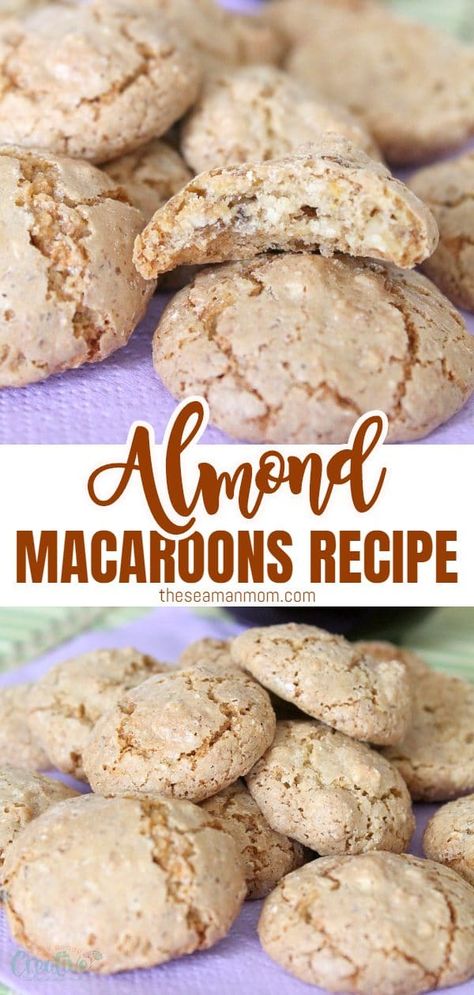 Macaroons Recipe, Almond Macaroons, Easy To Make Cookies, Cheesecake Oreo, Macaroon Cookies, Easy Gluten Free Desserts, Fall Baking Recipes, Homemade Snickers, Quick Dessert