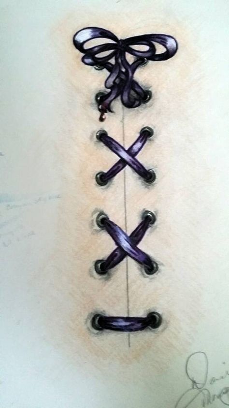 Scar Tattoo Idea Zipper Tattoo, Corset Tattoo, Tattoo Over Scar, Scar Cover Up, Tattoos To Cover Scars, Scar Tattoo, Stomach Tattoos, Knee Tattoo, Ink Master