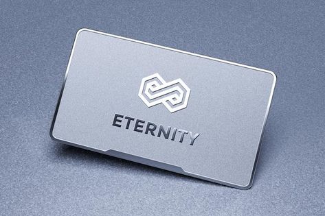 Floating metal business card logo mockup | Premium Psd #Freepik #psd #logo #business-card #mockup #business Metal Card Design, Nfc Ideas, Black Branding, Nfc Card, Qr Code Business Card, Metal Business Cards, Vertical Business Cards, Professional Business Card Design, Visiting Card Design