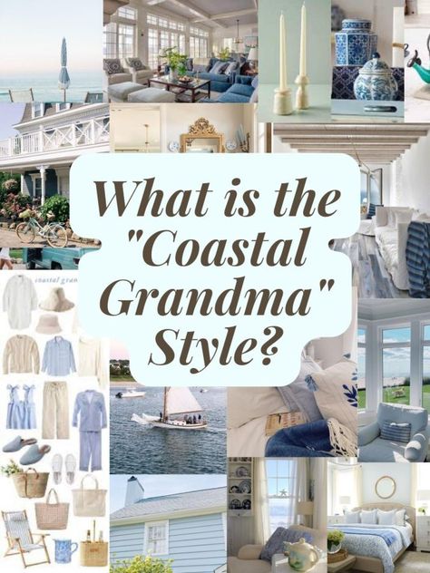 Hamptons Grandma Aesthetic, Southern Coastal Decor Bedroom, Modern Coastal Grandma, Coastal Nantucket Home, Grandma Coastal Chic, Beach Grandma Style, English Coastal Decor, Vintage Beach Decor Coastal Style, Coastal Grandma Bedroom Decor