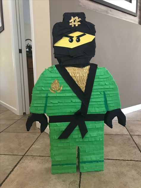 Lego Ninjago Pinata  Lloyd Lego Ninjago Party, Lloyd Ninjago, Ninjago Party, Piñata Ideas, Lego Ninjago, Birthday Ideas, Vault Boy, Lego, Party Ideas