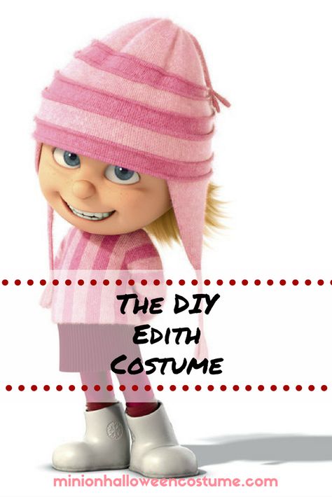 Create Your Own Edith Costume Great idea for a group costume this year is to go as the Despicable Me sisters which were adopted by Gru. In order of age (oldest to youngest) the sisters are Margo, Edith and Agnes. In this post, we’re going to focus on little Edith. Who is Edith? Edith is the tomboy of the sisters and could be said to be the slightly crazy middle child of the family. She seems to get herself into trouble easily and is a very inquisitive character. Edith is a child, around 8/9 ... Despicable Me Sisters Costume, Edith Costume Despicable Me, Diy Despicable Me Costume, Edith Despicable Me Costume, Despicable Me Sisters, Edith Despicable Me, Despicable Me Halloween Costume, Despicable Me Characters, Despicable Me Halloween