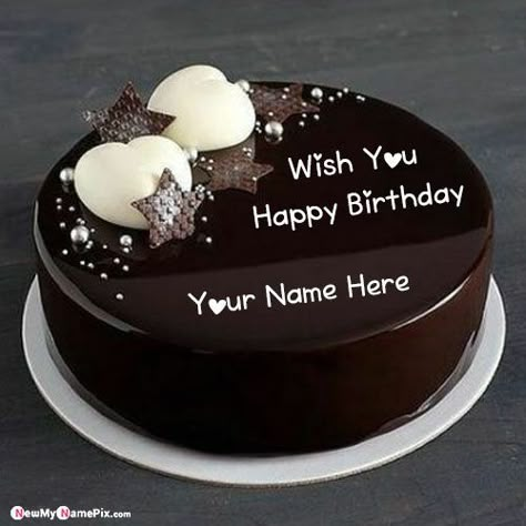 Happy Birthday Cake With My Name And Photo Create Wishes Pictures Chocolate Cake Birthday, Chocolate Cake With Name, Birthday Wallpapers, Happy Birthday Chocolate Cake, Birthday Cake Write Name, Happy Birthday Chocolate, Birthday Chocolate Cake, Birthday Cake Writing, Birthday Cake With Name