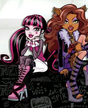 Monster High Draculaura and Clawdeen Wolf Mila Berrymore, Lila Yamamoto, Draculaura Halloween, Monster High Makeup, Monster High Halloween, Monster H, Pink Boy, Monster High Pictures, Clawdeen Wolf