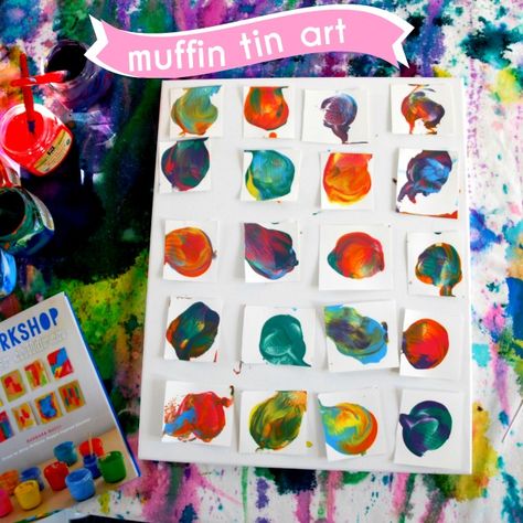 Collaborative Muffin Tin Print Art Classroom Artwork, Preschool Process Art, Process Art For Kids, Woodland Classroom, Rainy Day Art, Projects For Toddlers, Easy Art Ideas, Open Ended Art, Art Education Projects