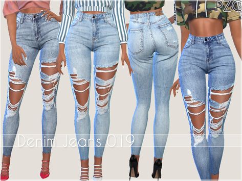 Pinkzombiecupcakes' Denim Jeans 019 Sims 4 Cc Jeans, Sims Bottoms, Sims4cc Clothes, Sims Outfits, Cc Clothing, Sims 4 Stories, Alpha Cc, Clothes Cc, Sims 4 Black Hair