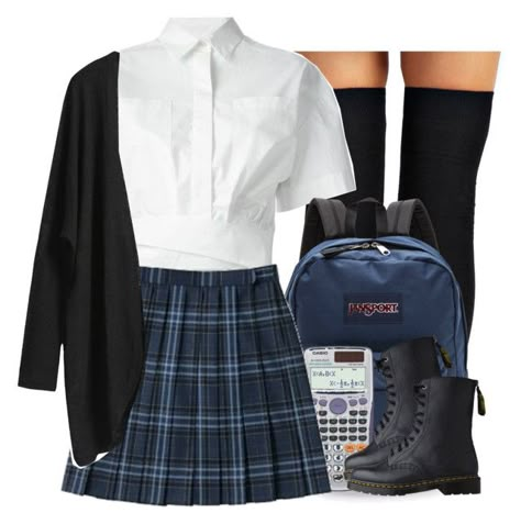 "8/5/15" by queenbrittani ❤ liked on Polyvore featuring Boohoo, MSGM, JanSport, Casio and Yohji Yamamoto Best School Uniform, Best Uniforms, Uniform Outfits, School Uniform Outfits, School Uniform Fashion, Outfits Baggy, Summer School Outfits, School Dresses, Uniform Fashion