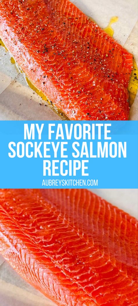 Wild caught sockeye salmon filet Sockeye Salmon Recipe Pan, Wild Alaskan Salmon Recipes, Sockeye Salmon Recipe, Summer Salmon Recipe, Salmon Filet Recipe, Costco Salmon, Sockeye Salmon Recipes, Broiled Salmon Recipes, Wild Salmon Recipe