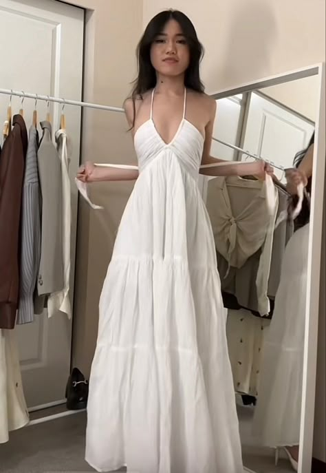 Prom Dress White, American Eagle Dress, White Maxi Dress, Looks Party, Elegante Casual, White Maxi, White Sleeveless, Long Prom Dress, White Maxi Dresses