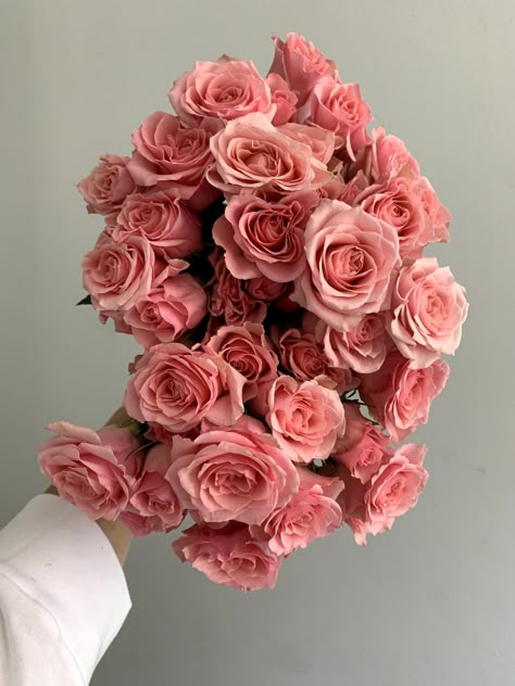 Spray Rose Bouquet, Bright Fall Wedding, Pink Roses Bouquet, Pink Spray Roses, Flower Aesthetics, Flowers For Spring, Flower Types, Flower Varieties, Rose Varieties