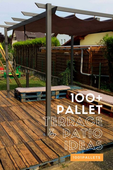 Garden Ideas With Pallets, Pallet Decks, Ideas With Pallets, Pallet Projects Decor, Pallet Projects Wall, Backyard Terrace, Deck Piscina, Pallet Projects Garden, Backyard Ideas For Small Yards