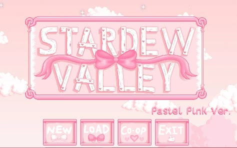 Pink Lolita Interface at Stardew Valley Nexus - Mods and community Stardew Farms, Stardew Valley Layout, Stardew Valley Tips, Stardew Valley Farms, Star Valley, Farm Day, Kawaii Games, Game Interface, Black Tree