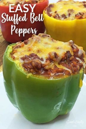 Easy Stuffed Bell Peppers, Stuffed Bell Peppers Ground Beef, Vegan Stuffed Bell Peppers, Easy Stuffed Pepper Recipe, Lasagna Stuffed Peppers, Stuffed Peppers With Rice, Keto Stuffed Peppers, Easy Stuffed Peppers, Slow Cooker Stuffed Peppers