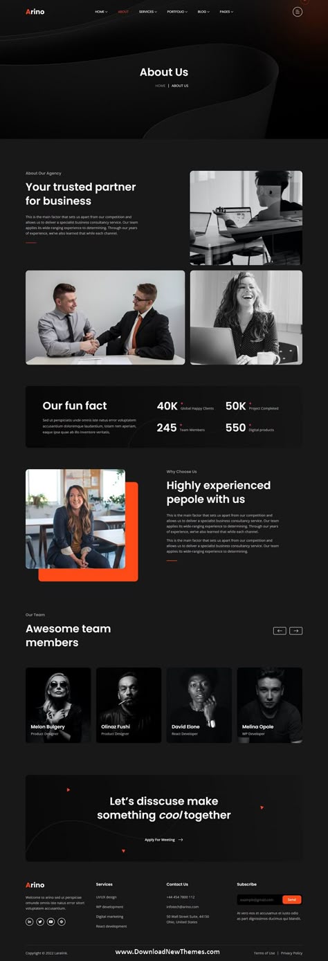 Arino - Creative Agency React Template, About Us Page Template Website Design Minimalist, Creative Agency Website, About Us Page Design, Marketing Agency Website, Frames Design Graphic, Blog Website Design, Agency Website Design, Digital Creative Agency, Best Website Design