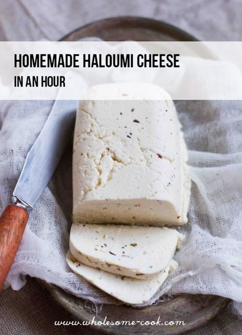 Homemade Cheddar Cheese, Halloumi Cheese Recipes, Haloumi Cheese, Cheese Recipes Homemade, Cheddar Cheese Recipes, Cheese Making Recipes, Feta Cheese Recipes, Diy Cheese, Butter Cheese