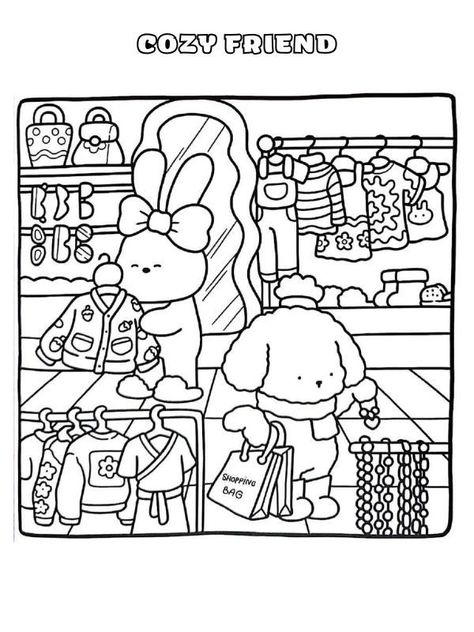 Cosy Hobbies, Cozy Colouring, Friends Coloring Pages, Stitch Coloring, Coco Wyo, Pdf Coloring Pages, Stitch Coloring Pages, Witch Coloring Pages, Adult Coloring Books Printables