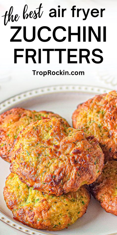 Airfryer Recipes Zucchini, Zucchini Flower Recipes Air Fryer, Vegetable Fritters Air Fryer, Recipes For Courgettes, Shredded Zucchini Recipes Air Fryer, Airfryer Zucchini Fritters, Air Fryer Squash Fritters, Zuchinis Recipe Air Fryer Healthy, Zucchini Patties Recipes Air Fryer